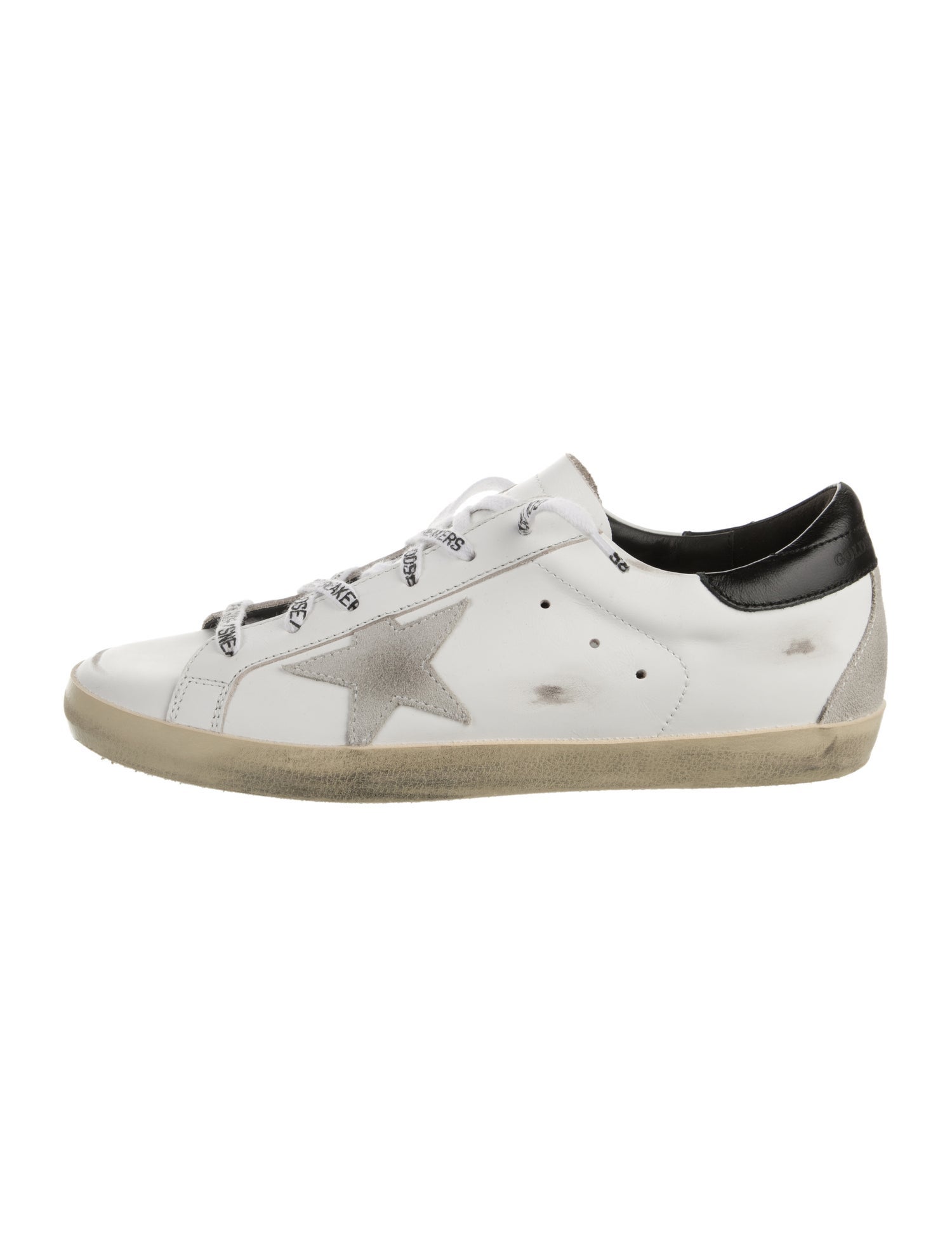 Golden Goose Leather Distressed Accents Sneakers
