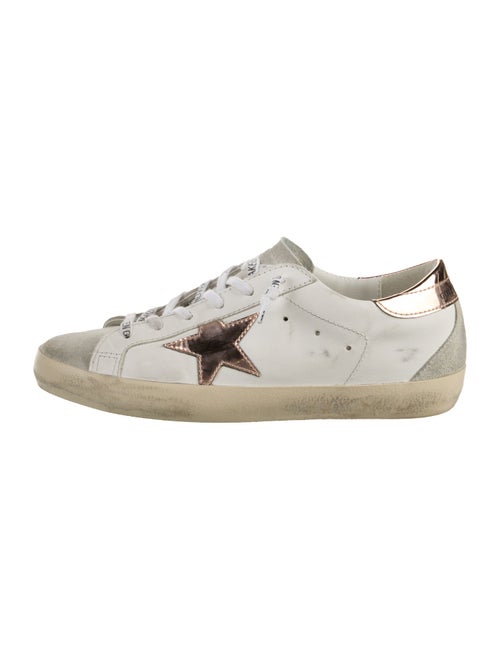 Golden Goose Leather Colorblock Pattern Sneakers