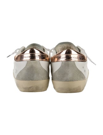 Golden Goose Leather Colorblock Pattern Sneakers