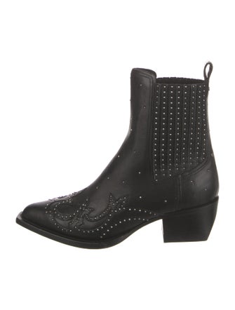Golden Goose Leather Studded Accents Chelsea Boots