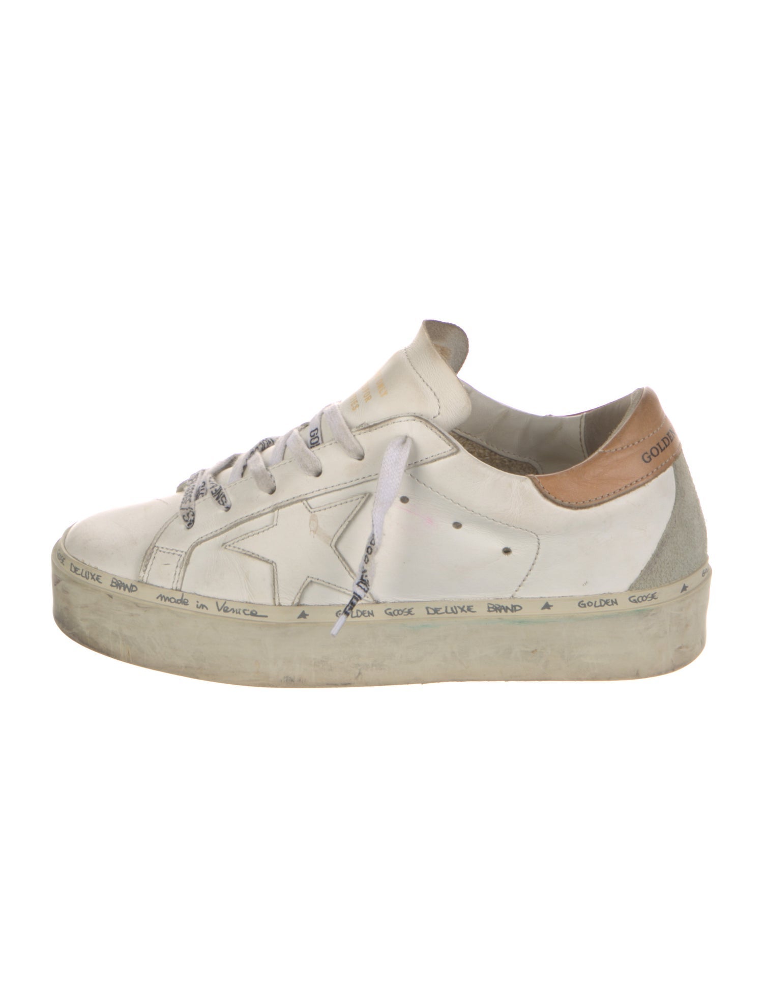 Golden Goose Leather Distressed Accents Sneakers