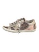 Golden Goose Patent Leather Colorblock Pattern Sneakers