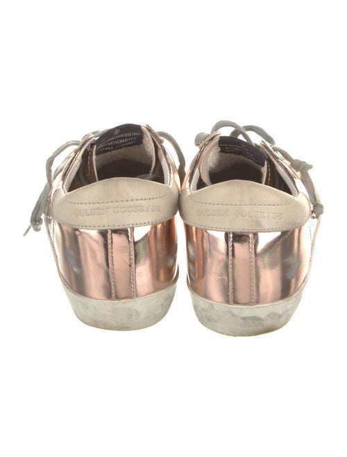 Golden Goose Patent Leather Colorblock Pattern Sneakers