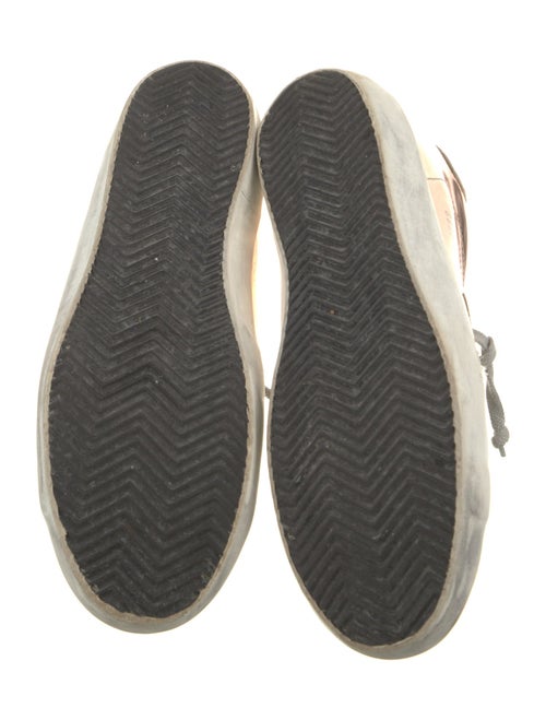 Golden Goose Patent Leather Colorblock Pattern Sneakers