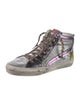 Golden Goose Leather Colorblock Pattern Sneakers