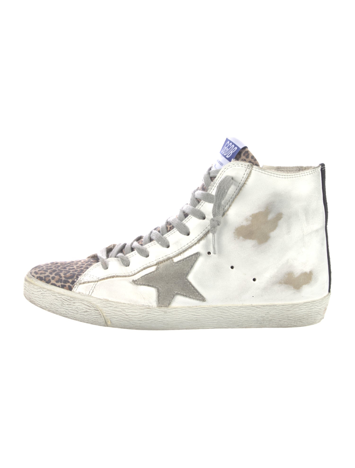 Golden Goose Leather Printed Sneakers