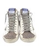 Golden Goose Leather Printed Sneakers