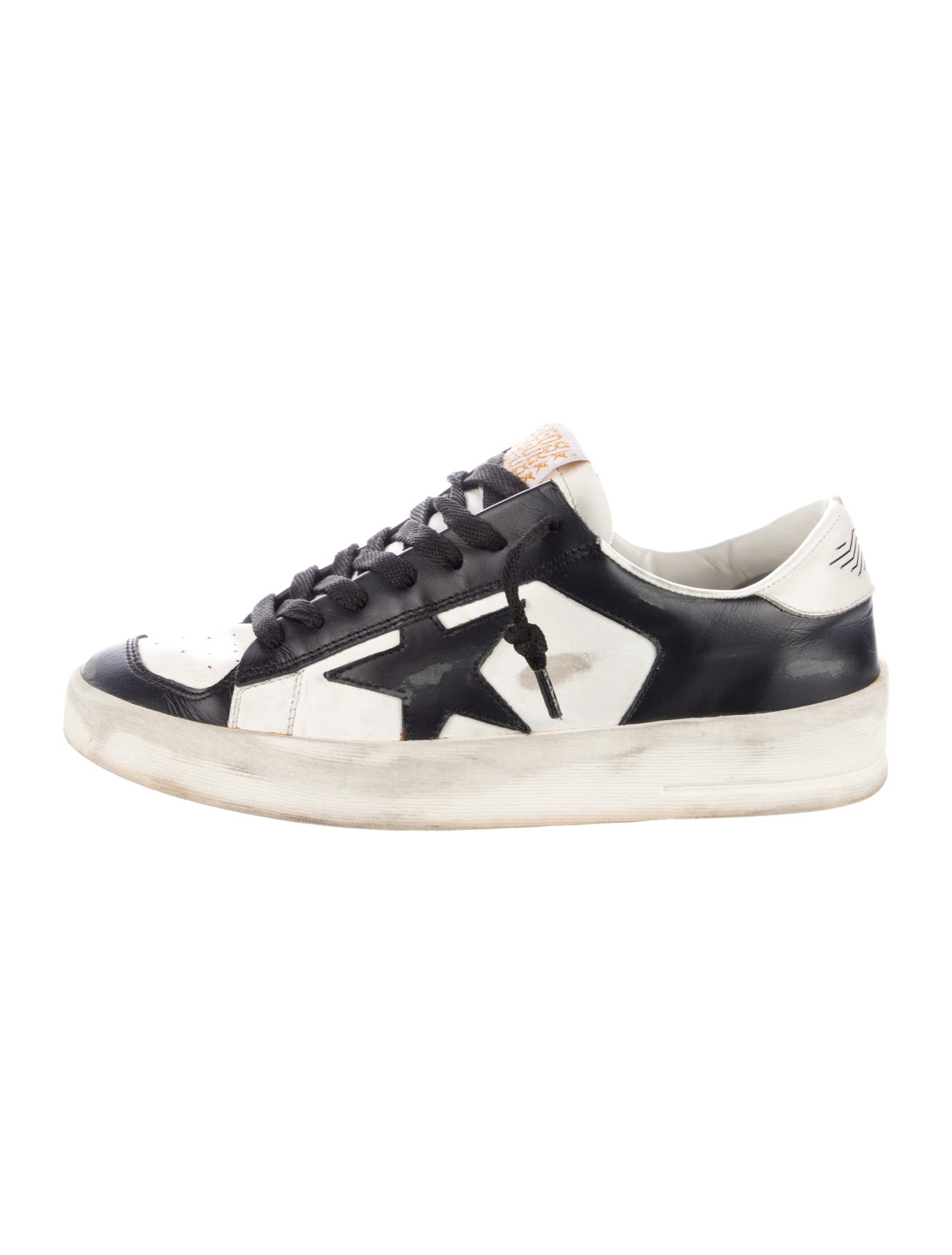 Golden Goose Leather Colorblock Pattern Sneakers