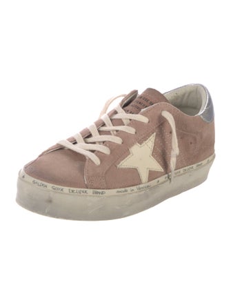 Golden Goose Suede Glitter Accents Sneakers
