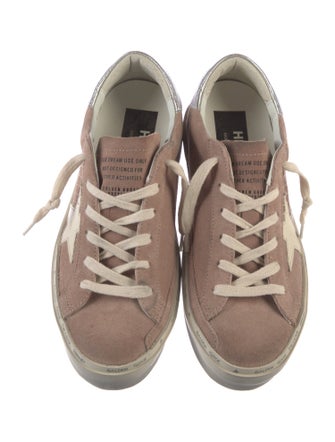 Golden Goose Suede Glitter Accents Sneakers