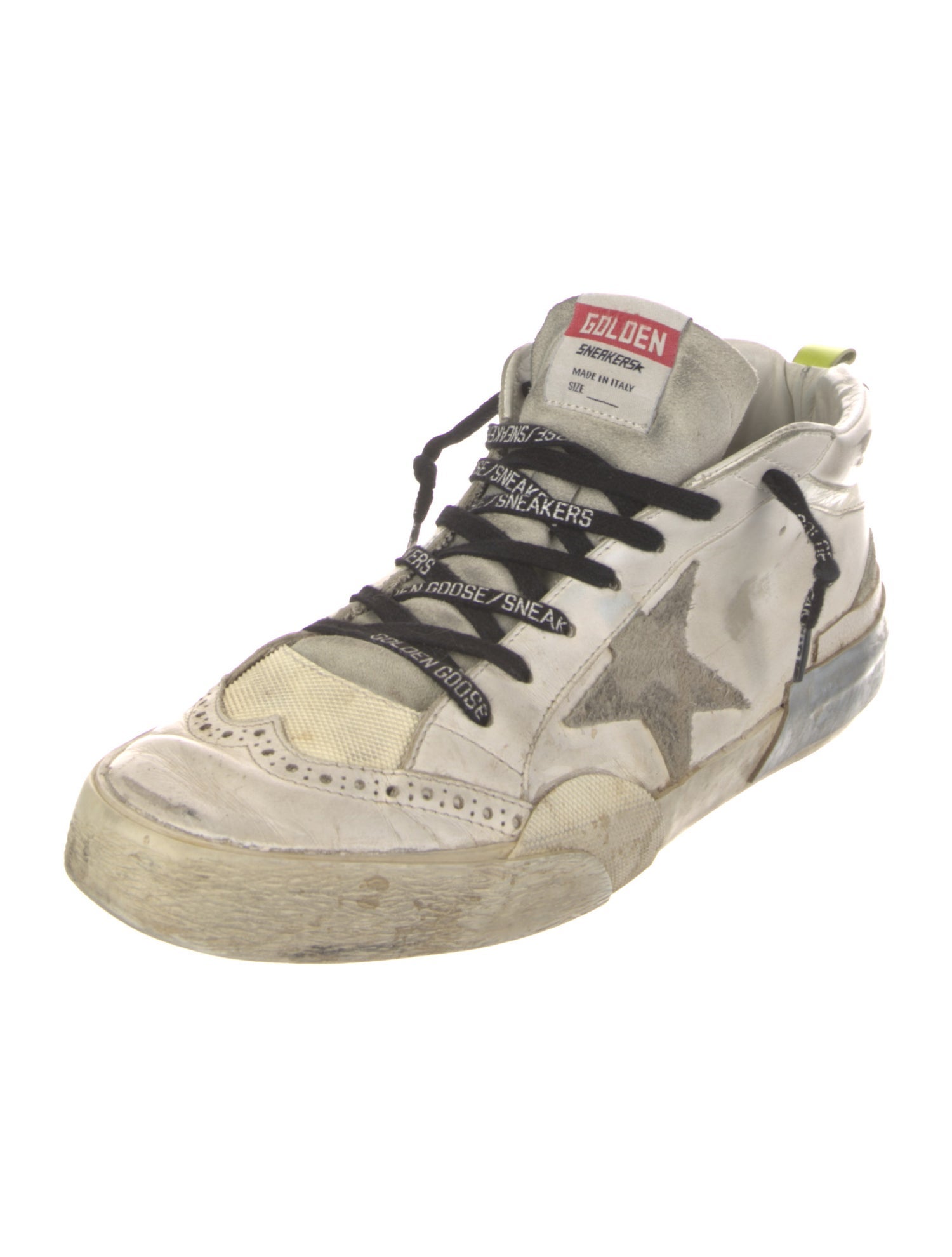 Golden Goose Leather Distressed Accents Sneakers
