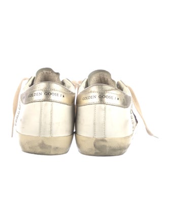 Golden Goose Leather Colorblock Pattern Sneakers