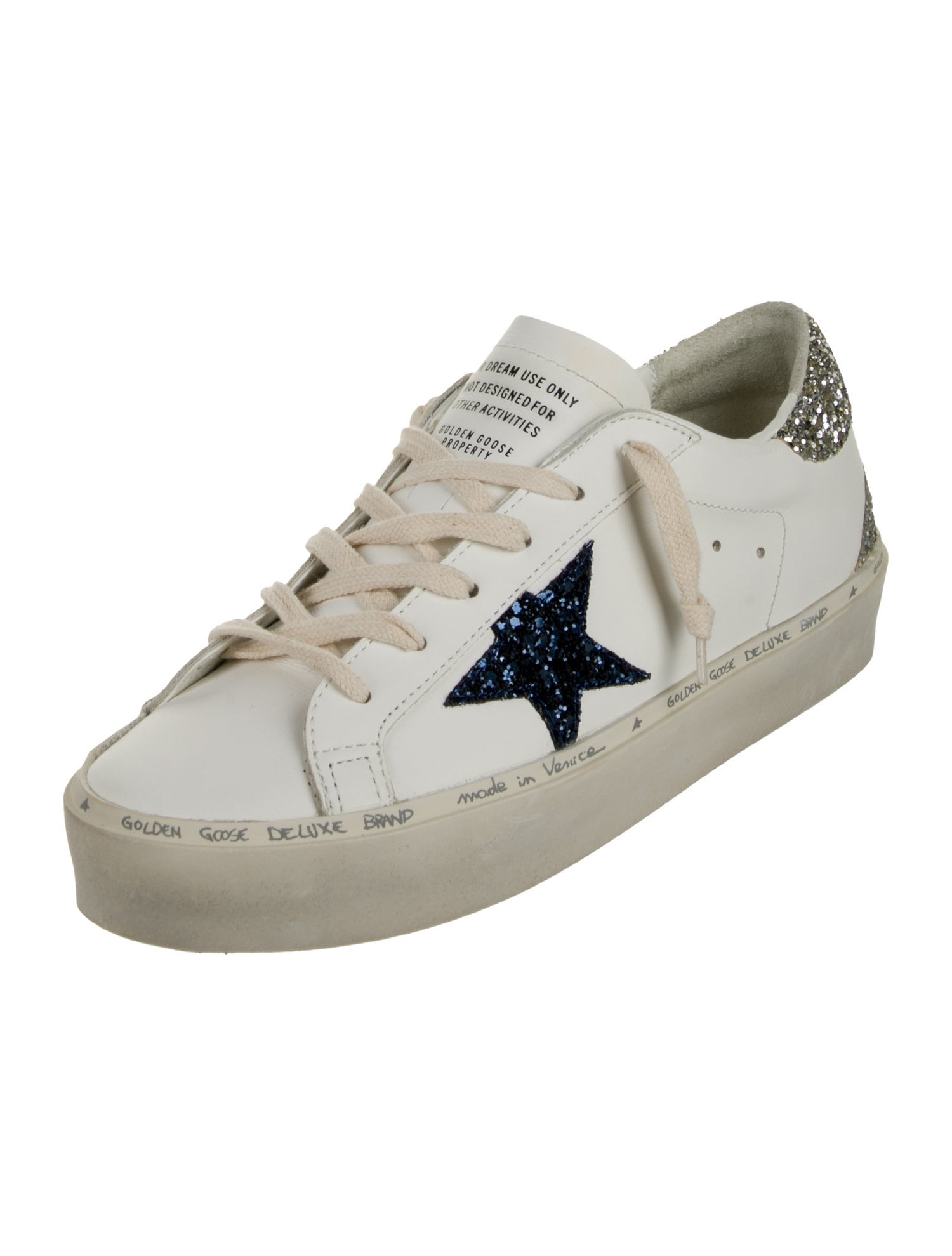 Golden Goose Leather Animal Print Sneakers