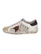 Golden Goose Leather Animal Print Sneakers