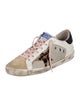 Golden Goose Leather Animal Print Sneakers