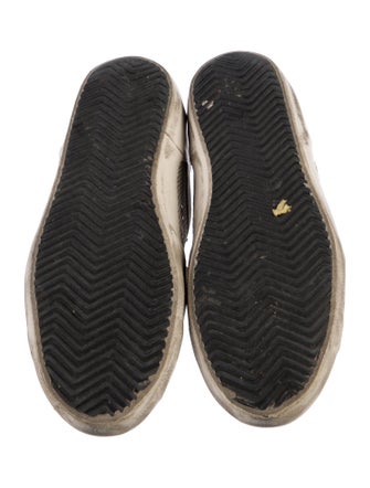 Golden Goose Leather Animal Print Sneakers
