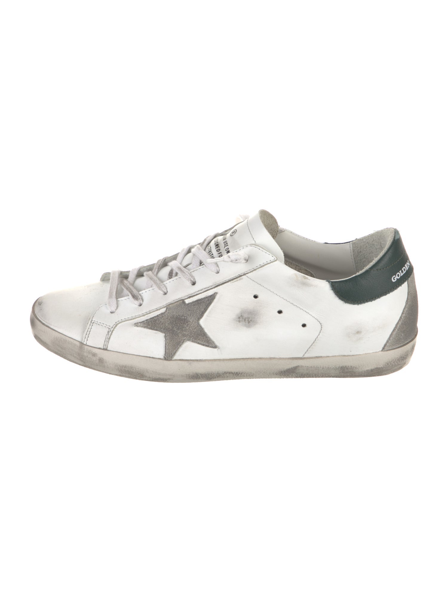Golden Goose Leather Graphic Print Sneakers