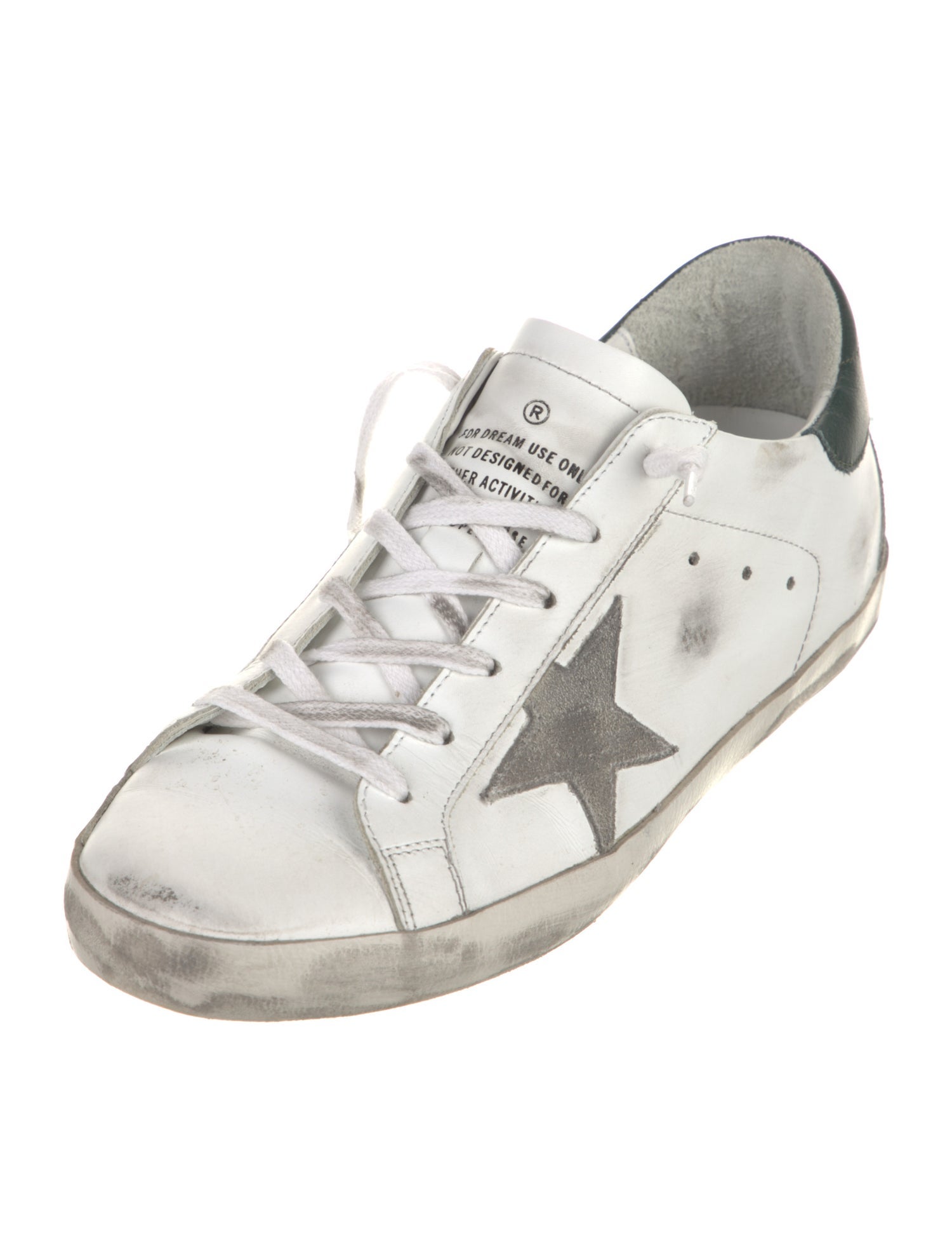 Golden Goose Leather Graphic Print Sneakers