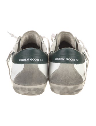 Golden Goose Leather Graphic Print Sneakers