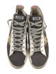 Golden Goose Suede Colorblock Pattern Sneakers