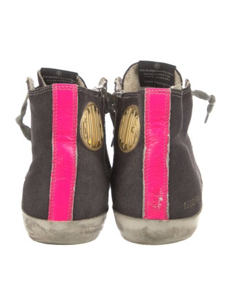 Golden Goose Suede Colorblock Pattern Sneakers