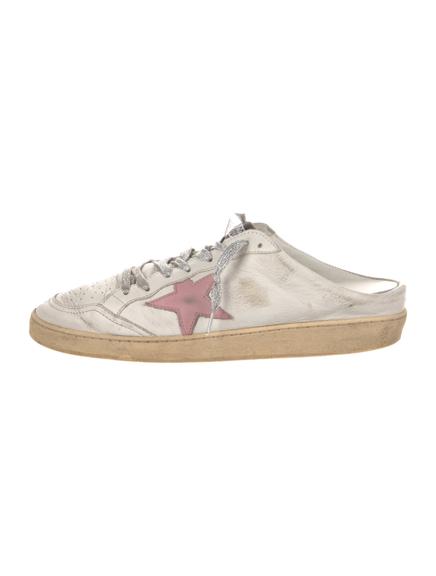 Golden Goose Leather Distressed Accents Sneakers