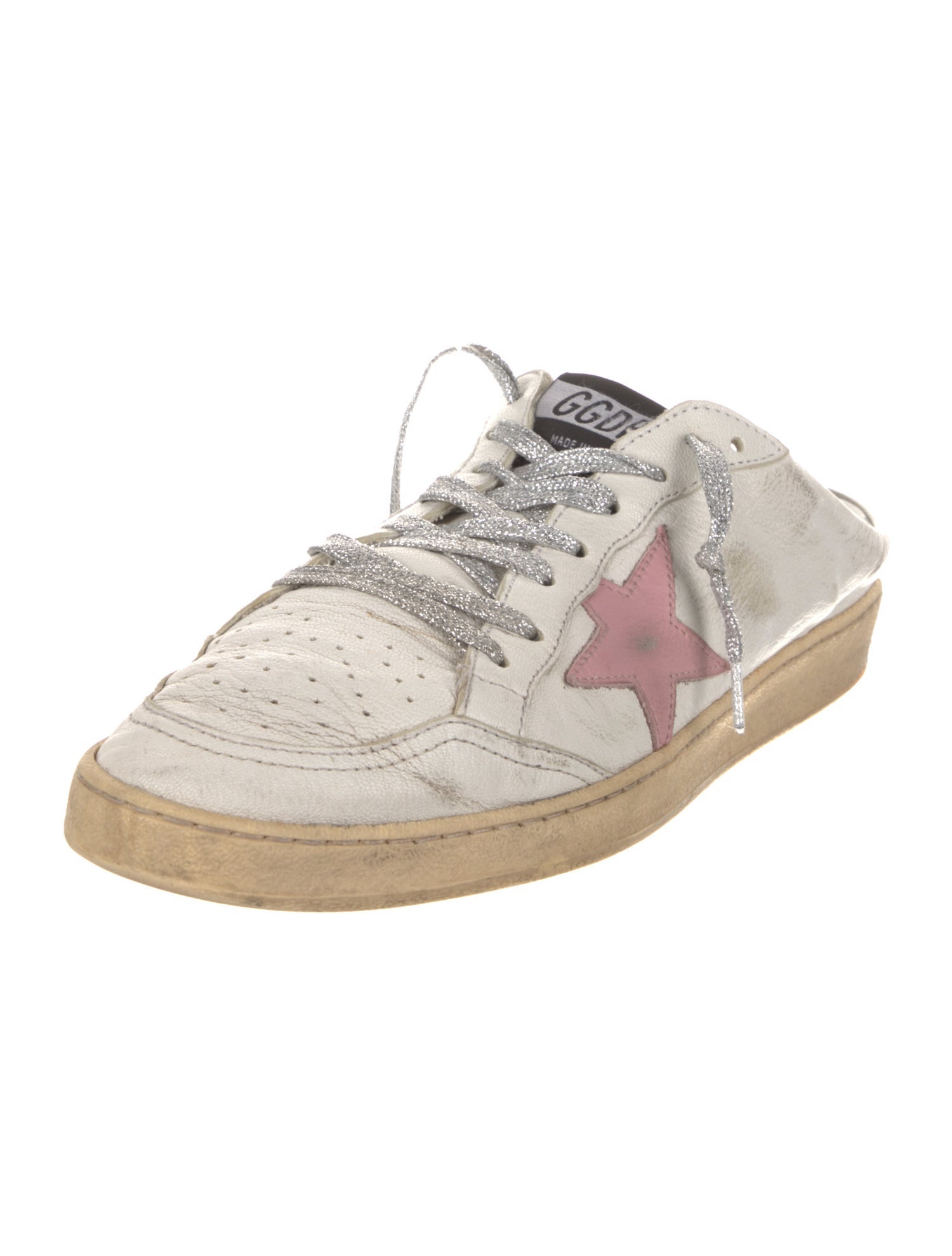 Golden Goose Leather Distressed Accents Sneakers