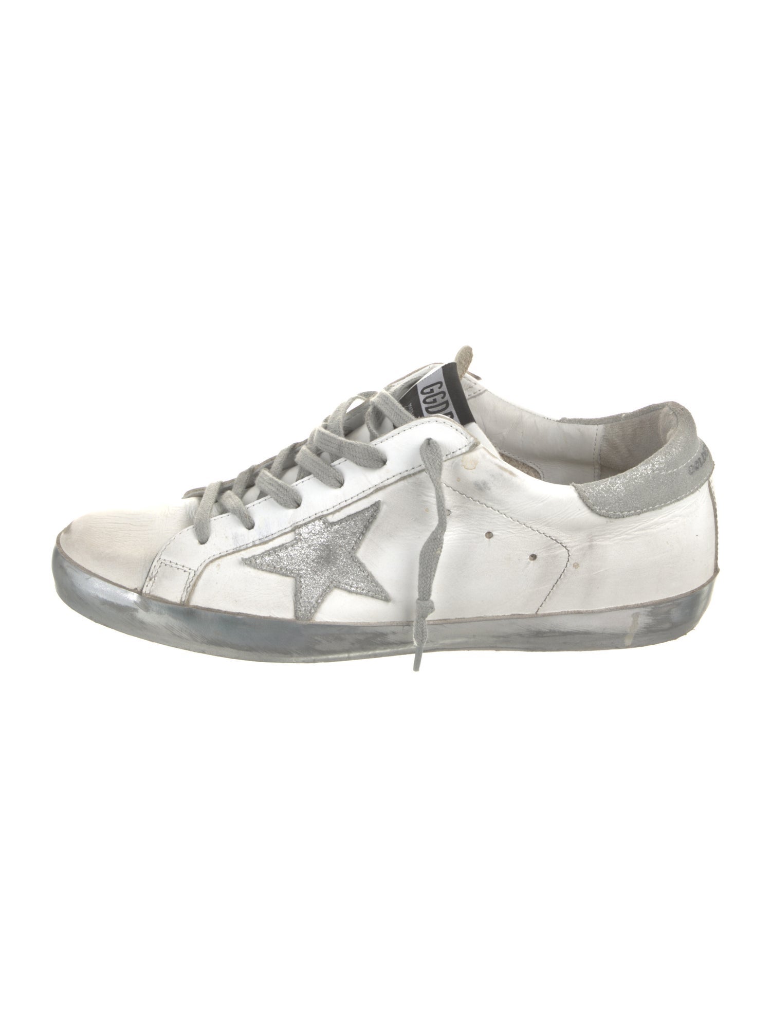 Golden Goose Leather Distressed Accents Sneakers