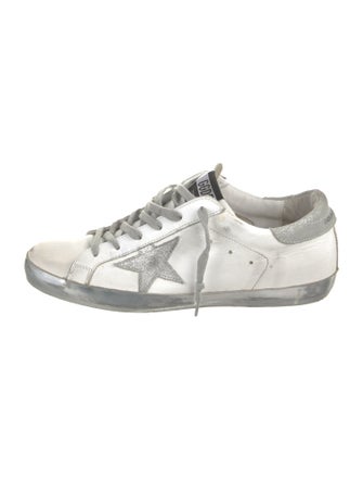 Golden Goose Leather Distressed Accents Sneakers