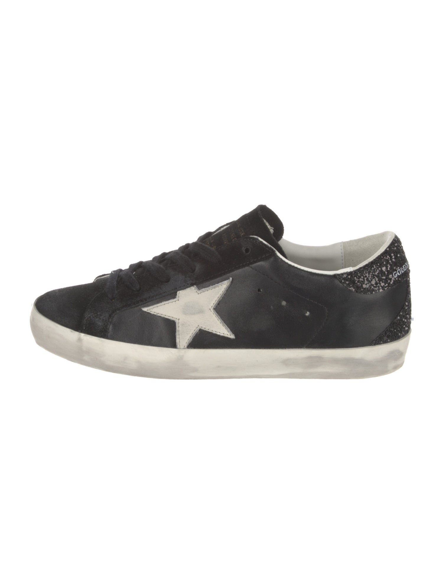 Golden Goose Leather Graphic Print Sneakers