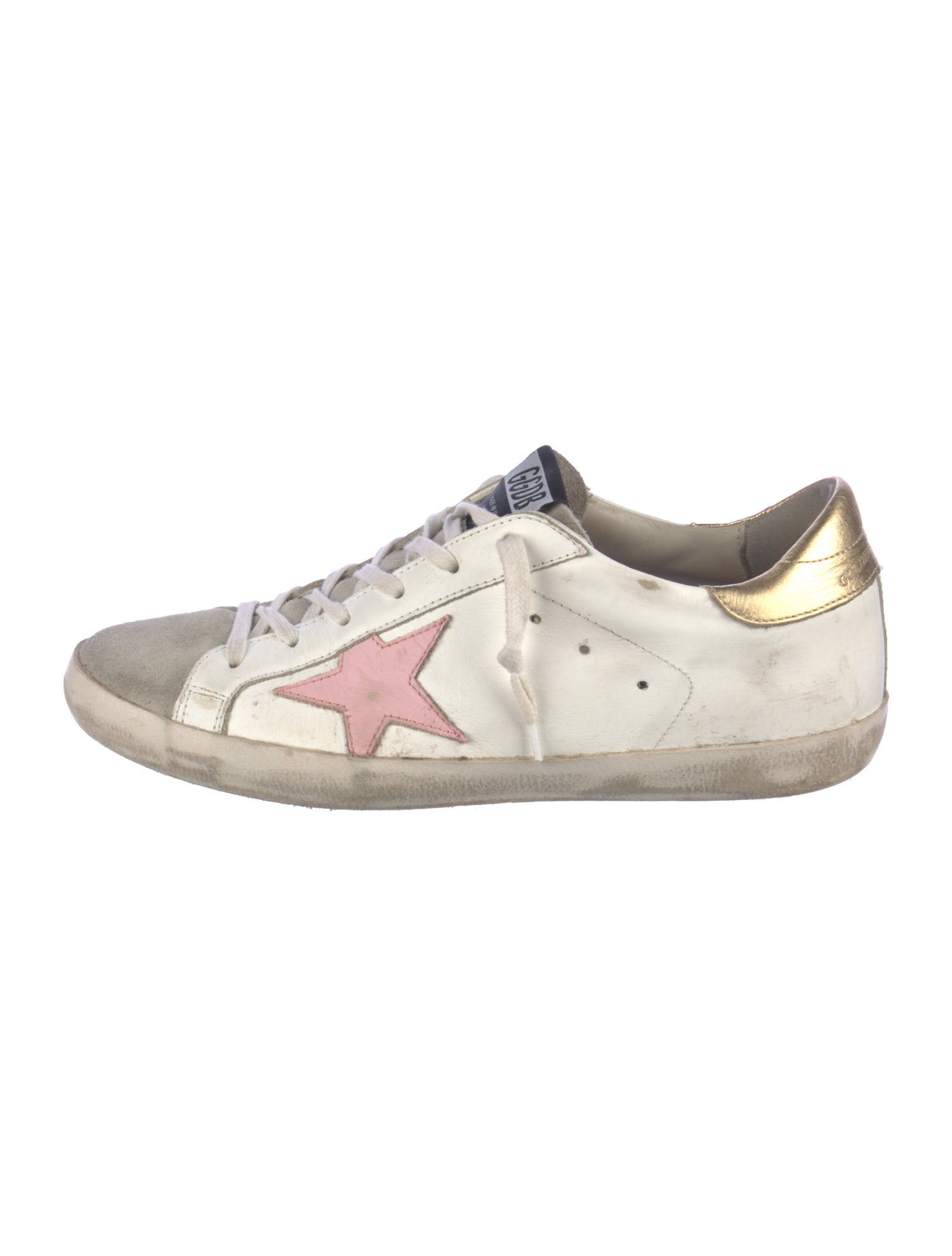 Golden Goose Leather Printed Sneakers