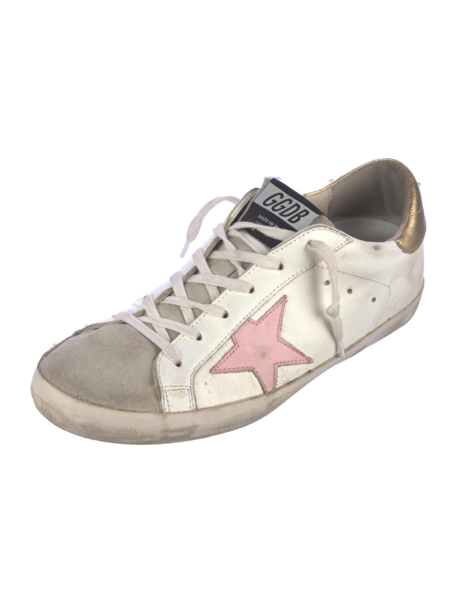 Golden Goose Leather Printed Sneakers