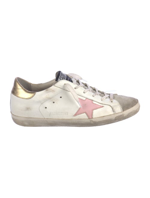 Golden Goose Leather Printed Sneakers