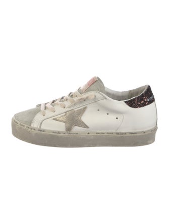 Golden Goose Leather Graphic Print Sneakers