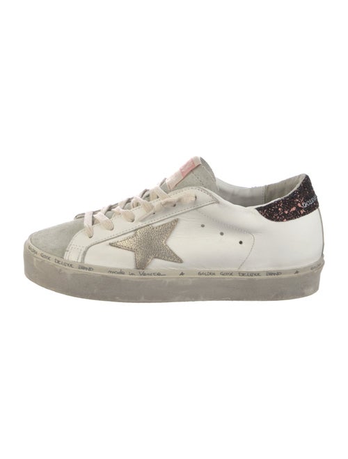 Golden Goose Leather Graphic Print Sneakers