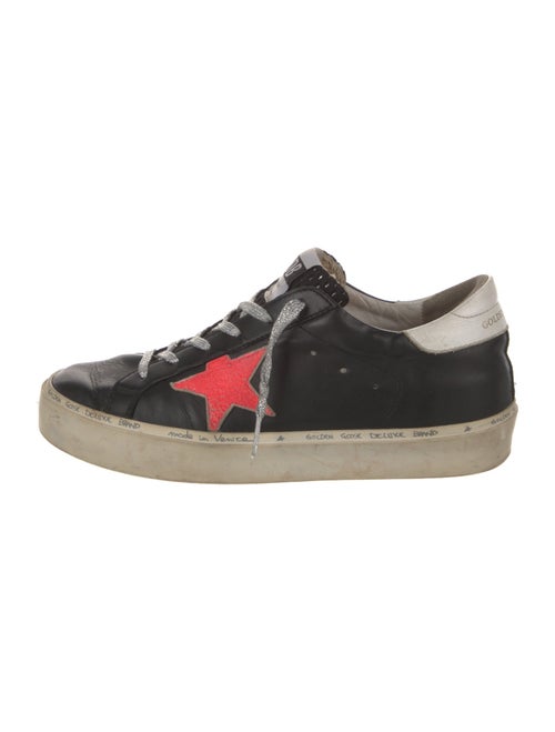 Golden Goose Leather Graphic Print Sneakers