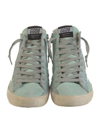 Golden Goose Canvas Graphic Print Wedge Sneakers