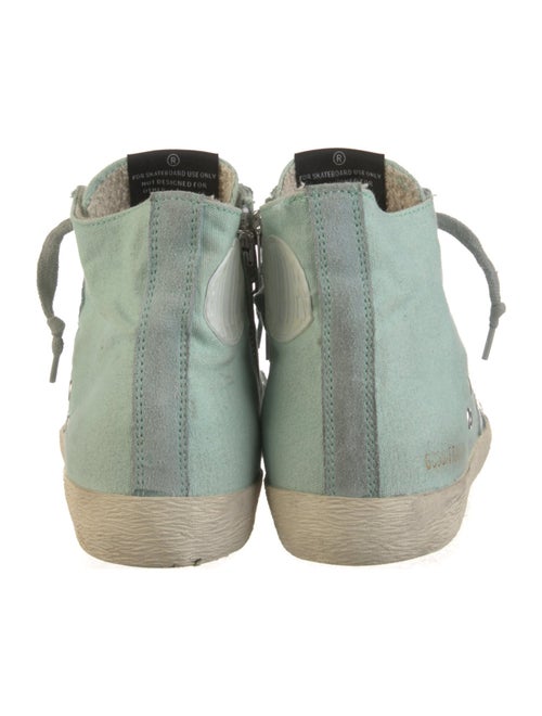 Golden Goose Canvas Graphic Print Wedge Sneakers