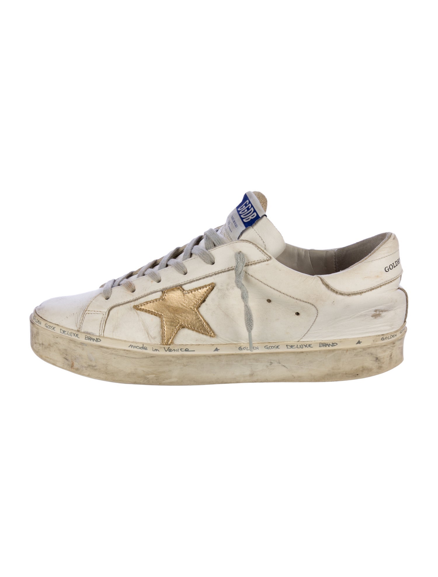 Golden Goose Leather Distressed Accents Sneakers