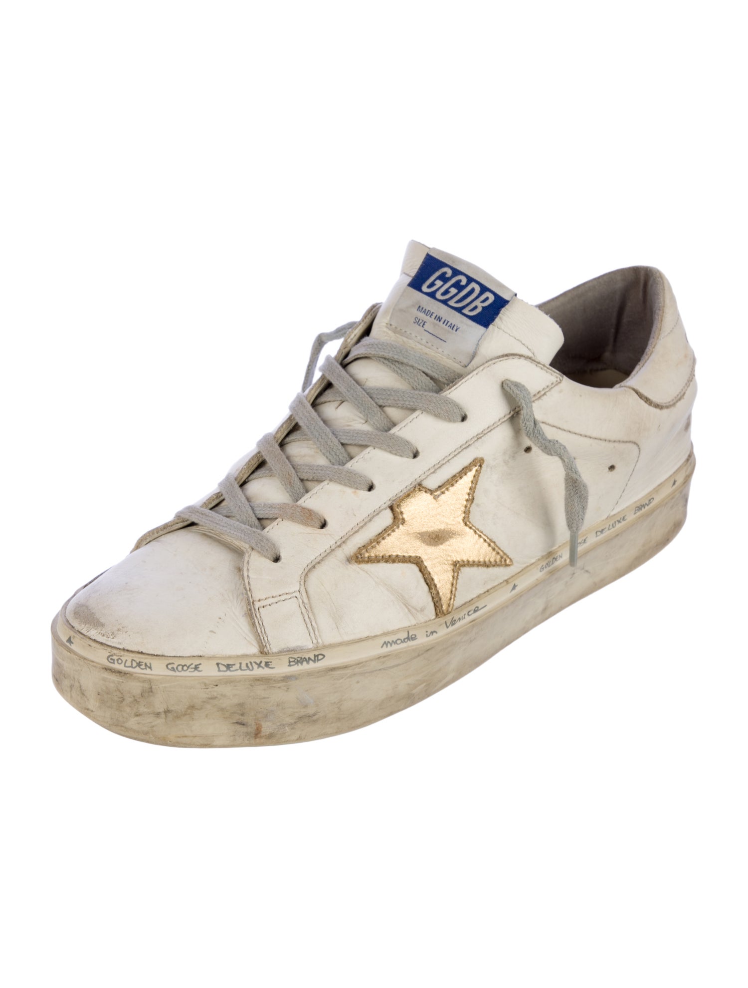 Golden Goose Leather Distressed Accents Sneakers