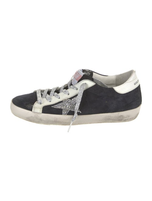 Golden Goose Suede Glitter Accents Sneakers