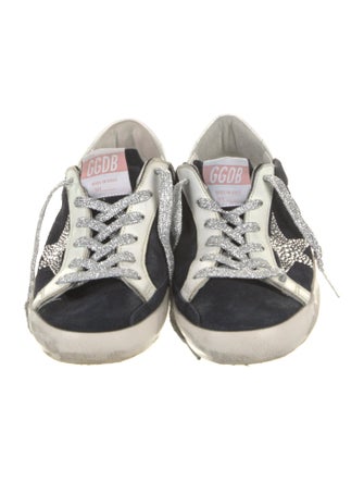 Golden Goose Suede Glitter Accents Sneakers