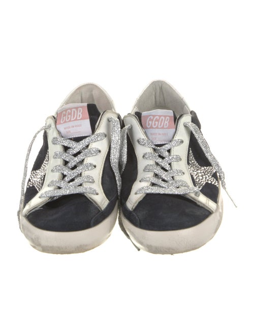Golden Goose Suede Glitter Accents Sneakers