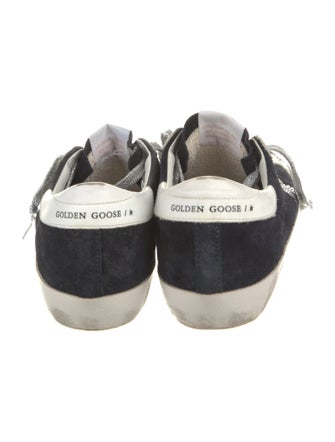 Golden Goose Suede Glitter Accents Sneakers