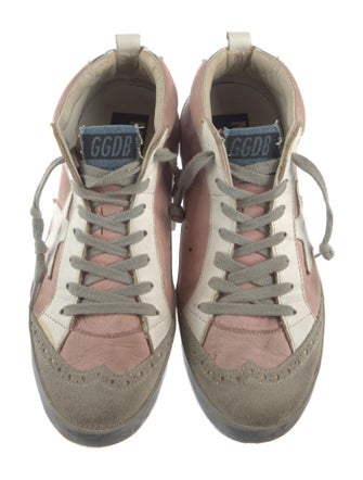 Golden Goose Suede Colorblock Pattern Sneakers