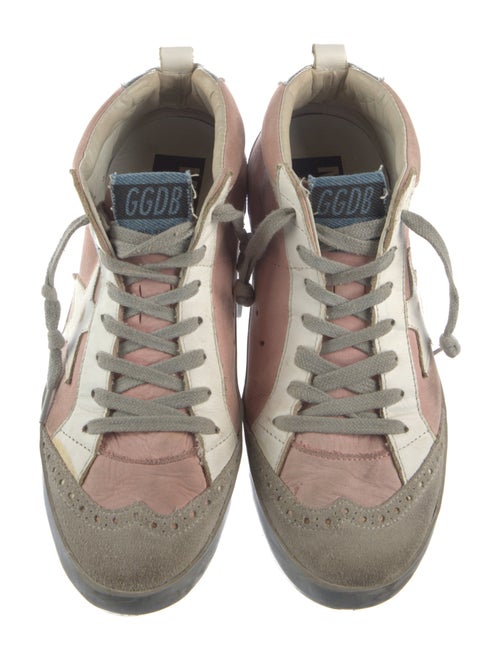 Golden Goose Suede Colorblock Pattern Sneakers