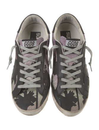 Golden Goose Leather Printed Sneakers