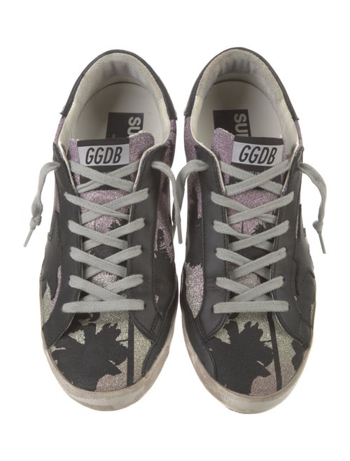 Golden Goose Leather Printed Sneakers