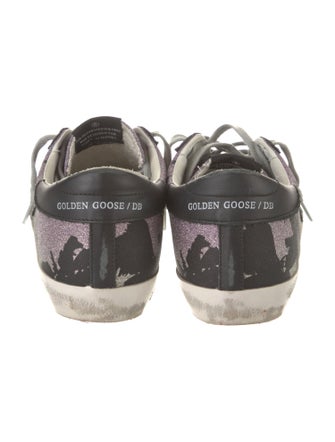 Golden Goose Leather Printed Sneakers