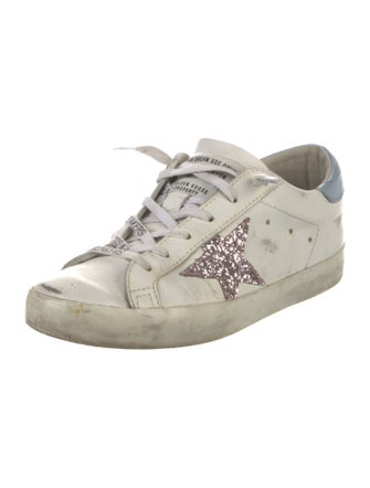Golden Goose Leather Distressed Accents Sneakers